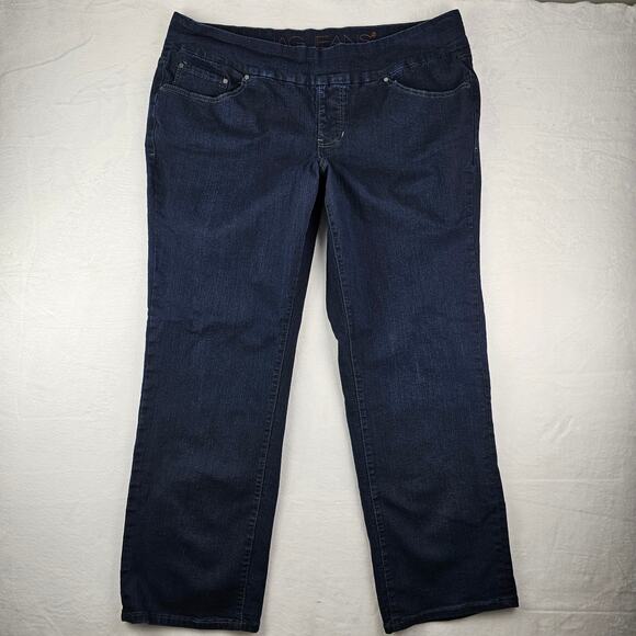 Jag Jeans 22W Womens Plus Pull On High Rise Stretch Dark Wash 31 inch Inseam - Picture 1 of 14